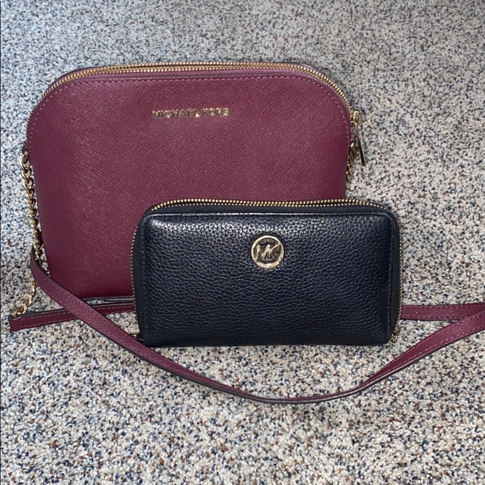 Adjustable MK crossbody and wallet